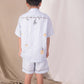 Banana monkey lightest blue linen shirt Junior