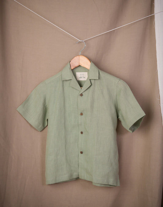 Do me a solid Mint linen shirt Junior