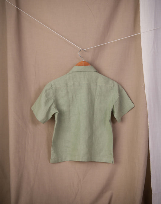 Do me a solid Mint linen shirt Junior