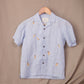 Banana monkey lightest blue linen shirt Junior