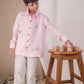 Tic tac toe linen junior shirt in pink