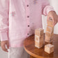 Tic tac toe linen junior shirt in pink