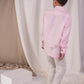 Tic tac toe linen junior shirt in pink