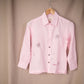 Tic tac toe linen junior shirt in pink