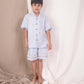 Banana monkey lightest blue linen shirt Junior