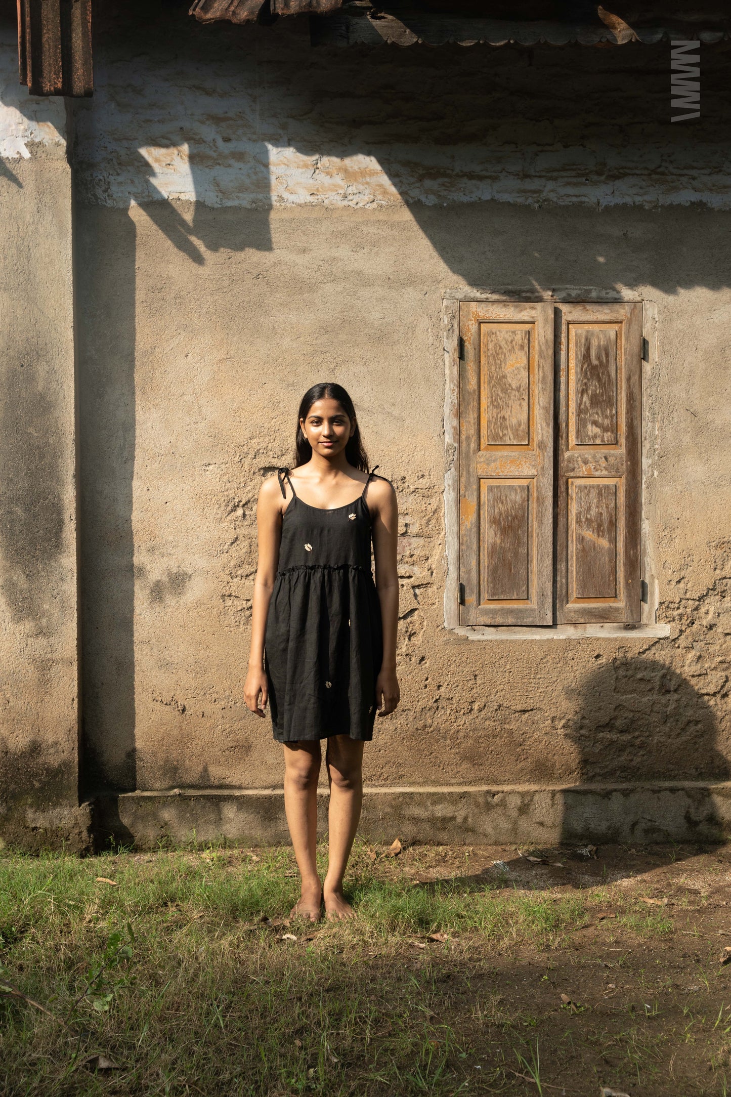 Knotty black hearts dress