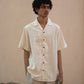 Organic Off-white Solid linen Shirt