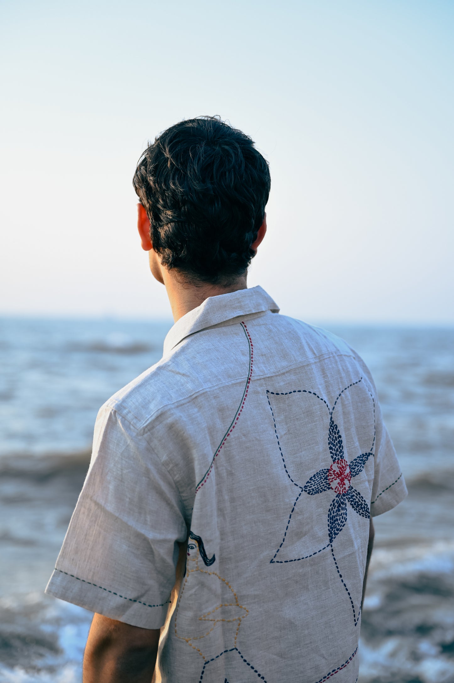 People in Love beige linen shirt / overshirt