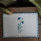 Blue floral postcard