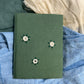 Bottle green floral diary