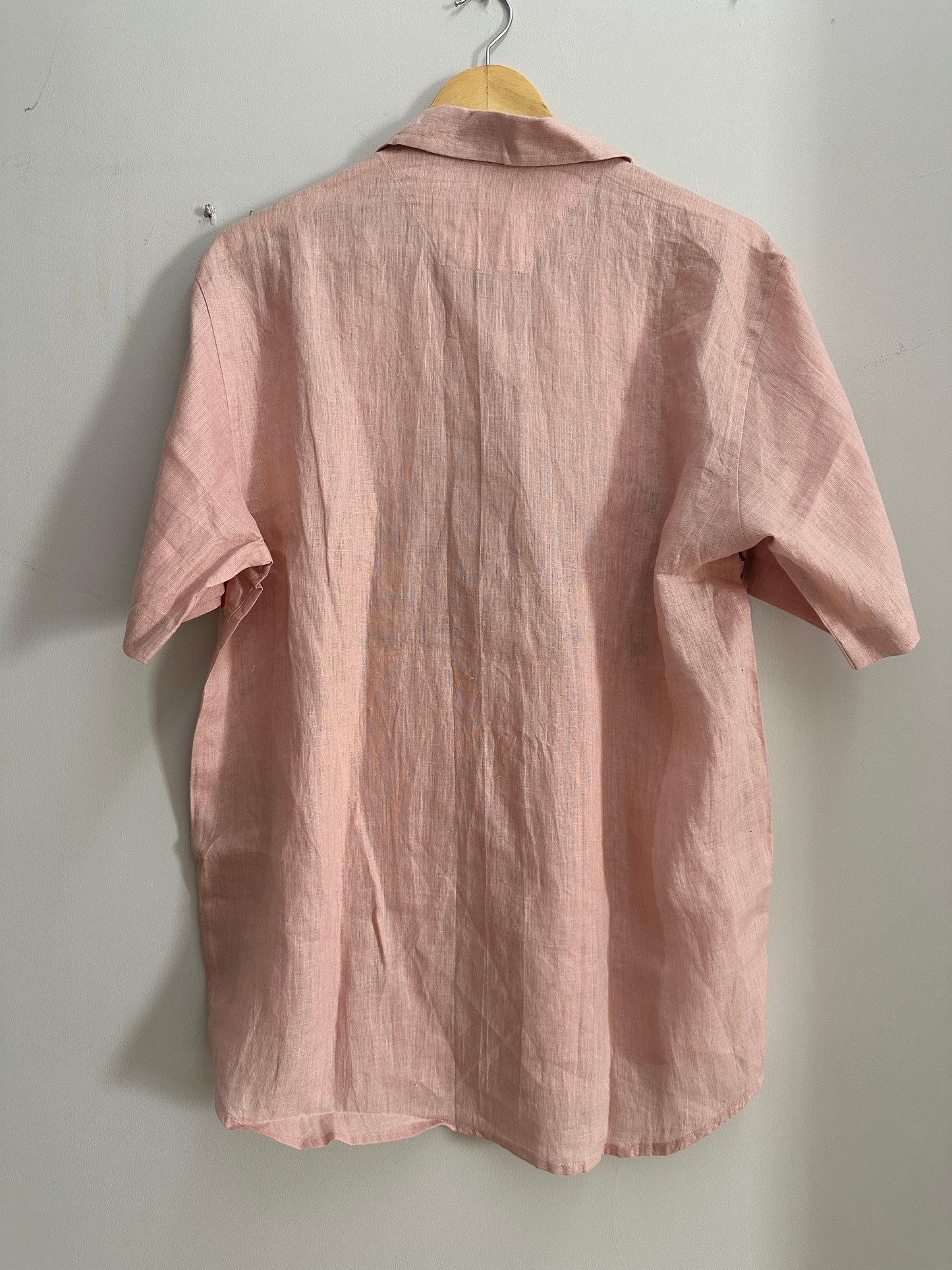 Early riser's peach linen shirt