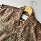 Olive green leaves and petals silk shirt