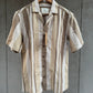 In beiges and browns hand-woven cotton shirt