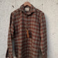 Shades of brown plaid woollen shirt