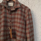 Shades of brown plaid woollen shirt