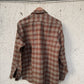 Shades of brown plaid woollen shirt