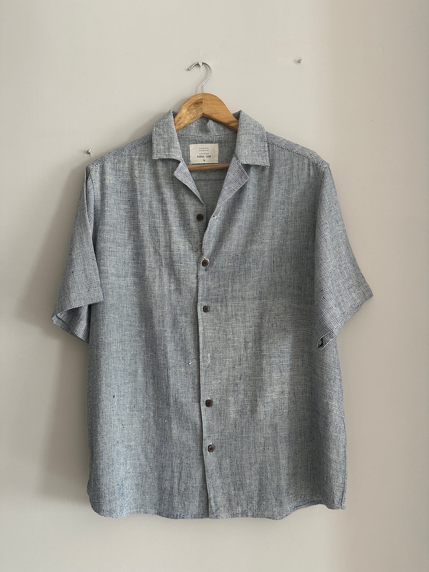 Textured hand-woven cotton shirt