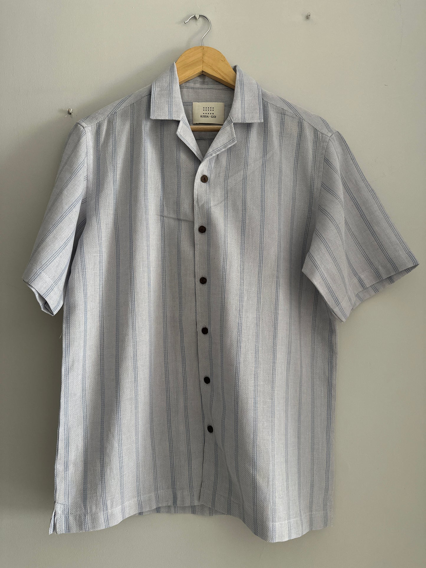 Light grey striped linen shirt