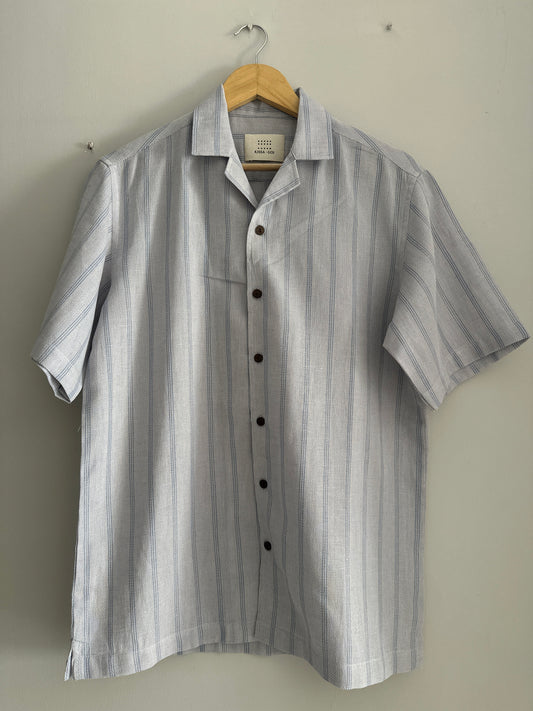 Light grey striped linen shirt