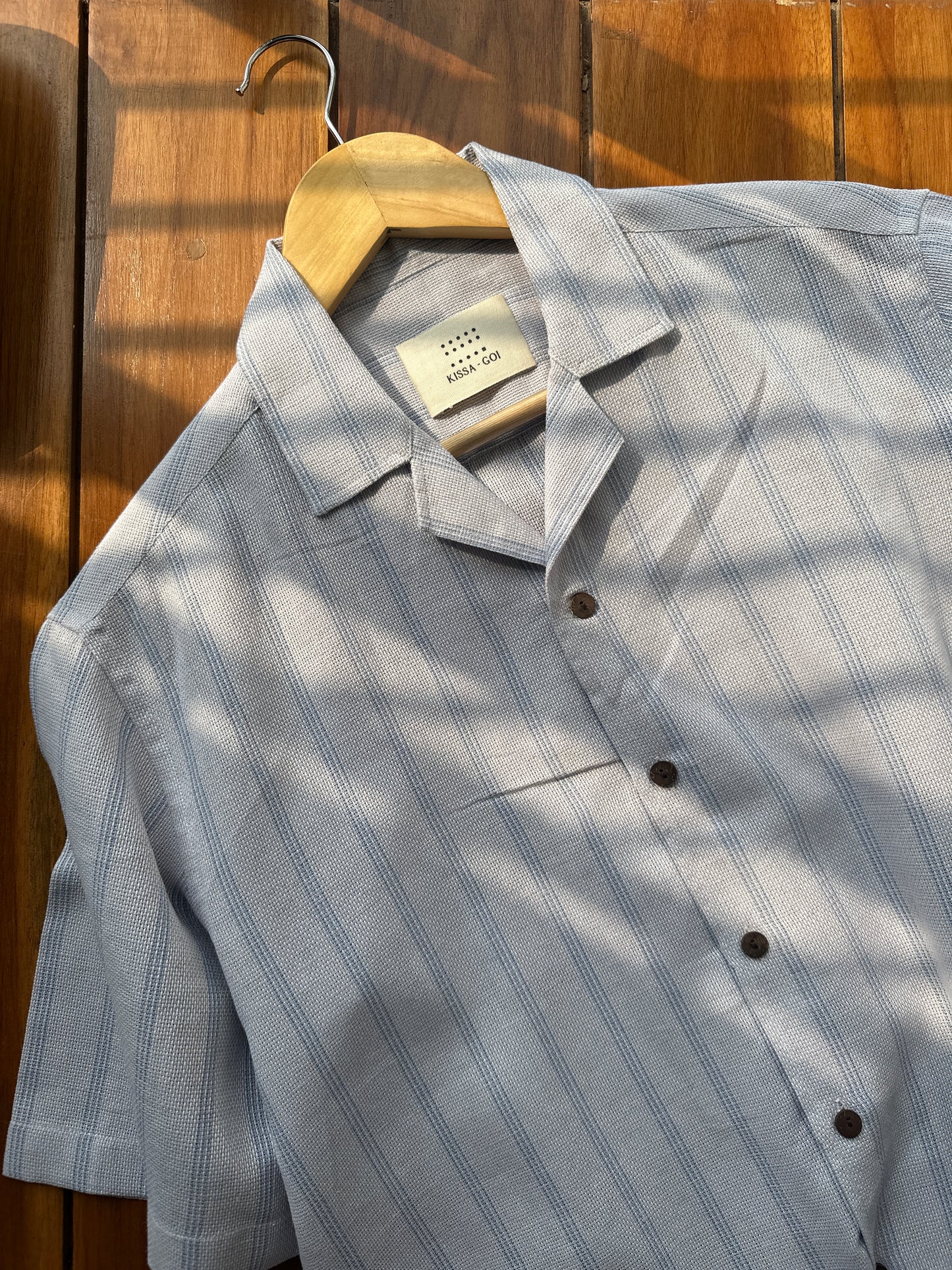 Light grey striped linen shirt