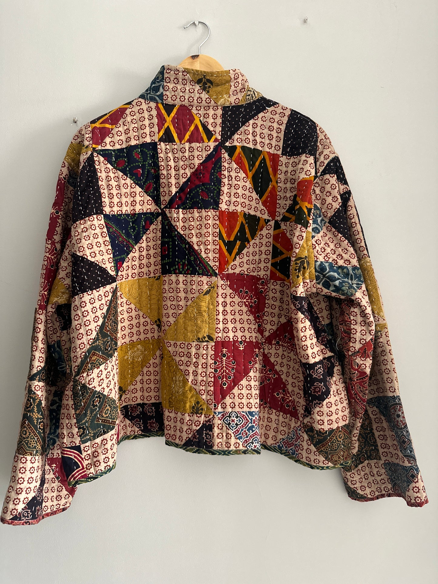 Reversible quilted patchwork jacket (women)