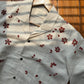 Flowers on a linen shirt