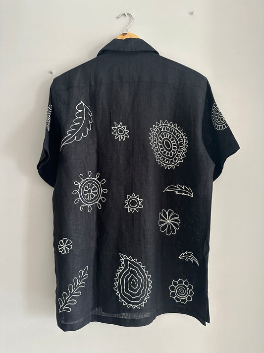 Rogan hand-painted linen shirt