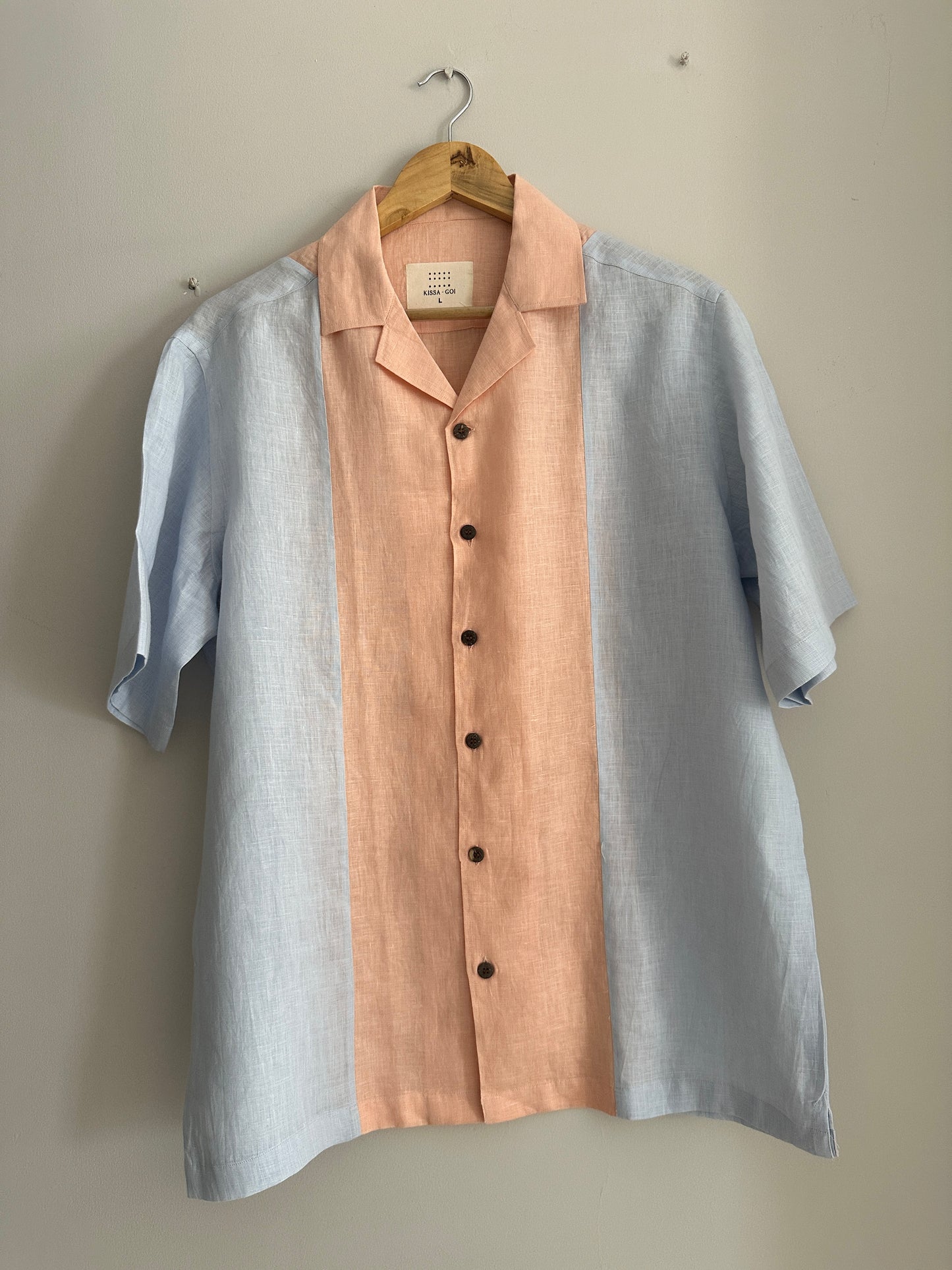 Half and half linen shirt