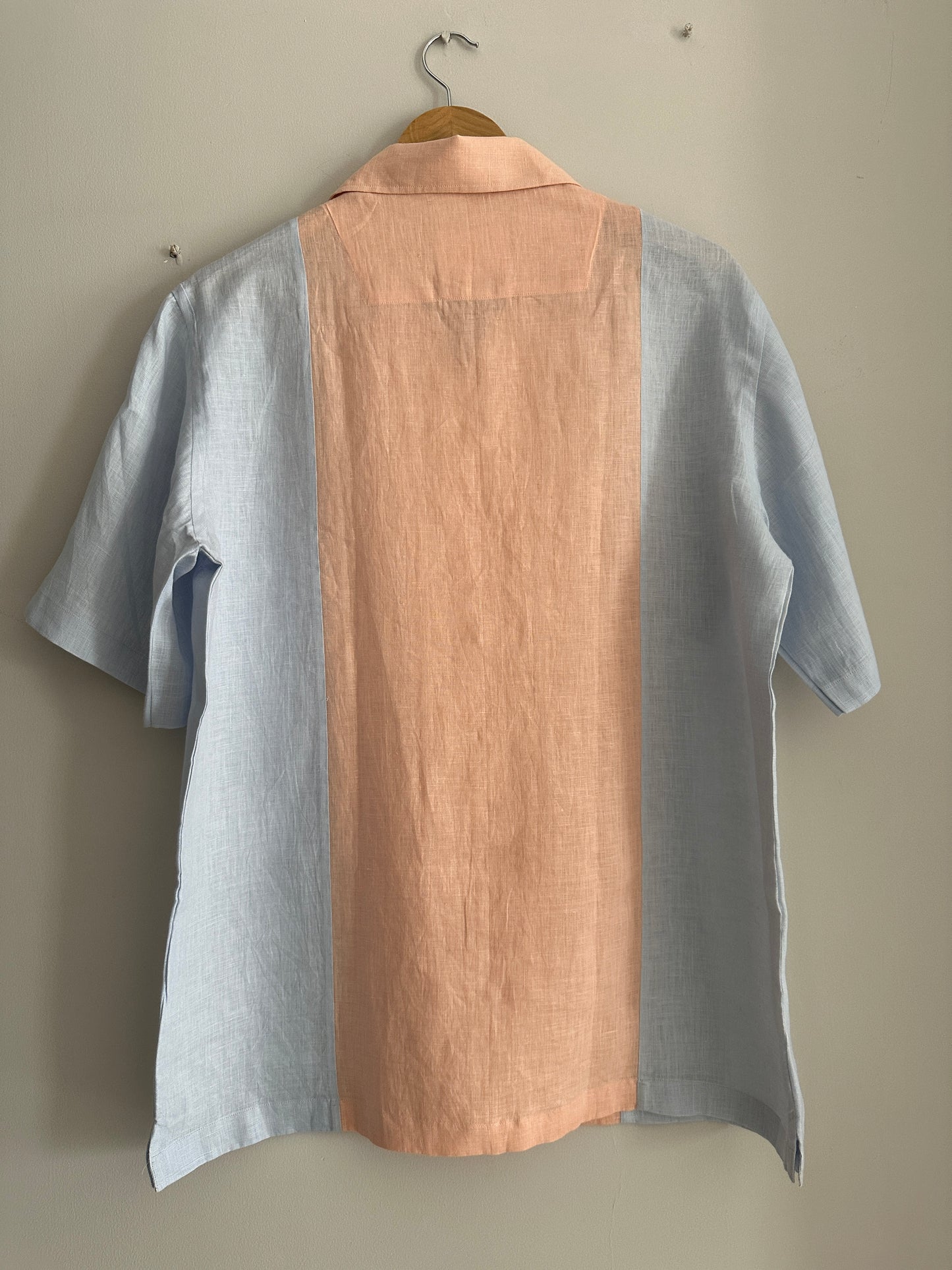 Half and half linen shirt