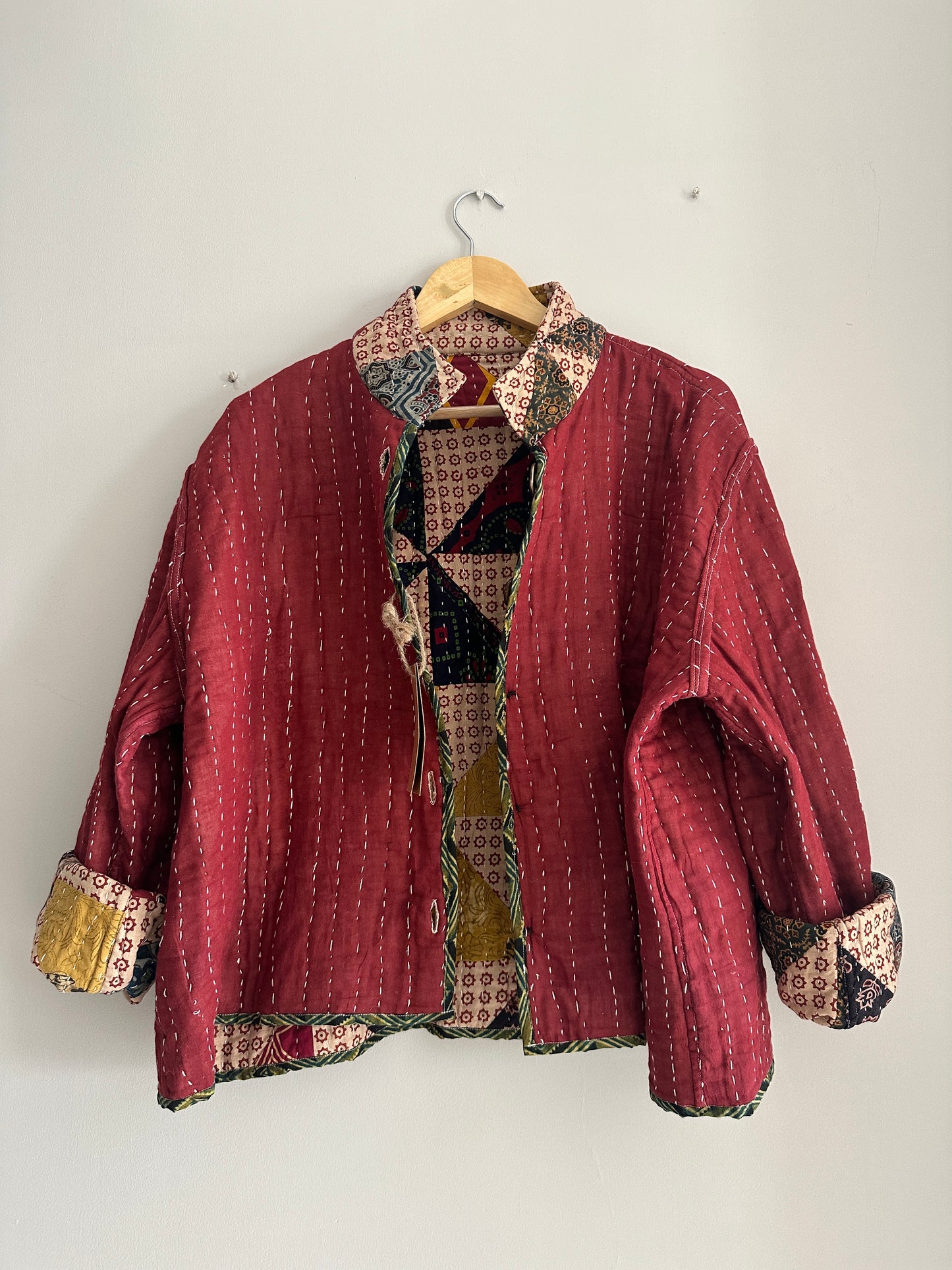 Reversible quilted patchwork jacket (women)