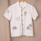 It takes a village white linen shirt Junior