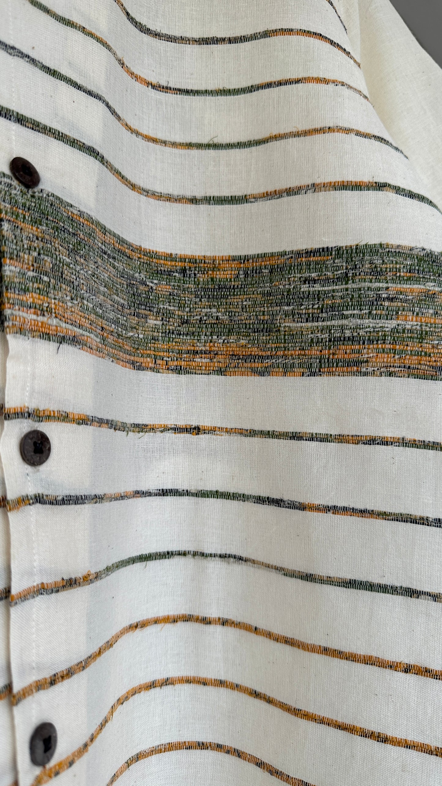 Kesh stripes in green, Half sleeve shirt, Material: Cotton